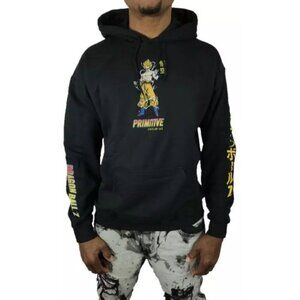 PRIMITIVE Medium Dragon Ball Z Saiyan Goku Skater Streetwear Hoodie Black
